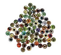 DECORNIJIA 100pcs Glow the Dark Transparent Cabochon Eye Patches for DIY Jewelry Making and Art Crafts, for Bracelet Decoration and Craft Supplies