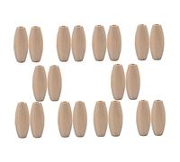 DECORNIJIA 100PCS Oval Wooden Beads DIY Craft Supplies for Jewelry Making Rustic Beaded Pendant Charms for Bracelets Necklaces and Decorative Handmade Accessories