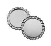 DECORNIJIA 100PCS Silver Flattened Punched Beer Bottle Caps DIY Accessories for Craft Pendants Hair Bows Scrapbooks Medals Photo Frames