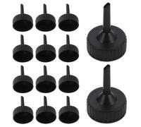 DECORNIJIA 100Pcs Small Black Plastic Funnels for Hot Water Bottles Filling, Mini Kitchen Funnels for Liquid Transfer, Hand Warmer Accessories Compatible with Small Bottles