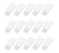 DECORNIJIA 100pcs Small Plastic Refillable Squeeze Tubes for Cosmetic Lotion Empty Travel Bottles Screw Cap for Eyeliner Lip Balm the Go Camping Business Trip