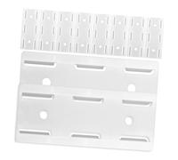 DECORNIJIA 10PCS Abs Wall Mounted Extension Socket Holder Self-adhesive Power Strip Fixer with Slot Design for Home Office Storage and Space Saving White