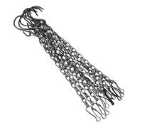 DECORNIJIA 10pcs Black Hanging Chains with Double Hooks 9.5 Inch 24cm Lightweight Steel Chains for Bird Feeders Planters Lanterns and Outdoor Decorative Hanging