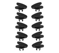 DECORNIJIA 10pcs Black Lapel Microphone Clips Rotatable Mic Holder for Stand Lightweight Mic Loop for Podcast Recording Interviews and Stage Performance