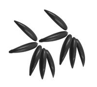 DECORNIJIA 10pcs Black Plastic Gothic Press On Fake Nails Set Halloween Manicure Removable Artificial Nail Tips for DIY Art