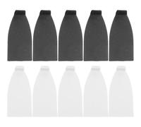 DECORNIJIA 10Pcs Cello Bow Tips Violin Bow Fittings Repair Parts with Black and White Protective Covers Sturdy Stringed Instruments Accessories for Violinist and Cellist Maintenance