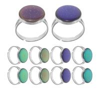 DECORNIJIA 10pcs Changing Mood Ring Adjustable Vintage Women Jewelry Temperature Changing Ring for Parties Festive Occasions