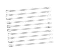 DECORNIJIA 10pcs Clear Vertical Blind Wands with Hook Replacement Curtain Rods for Cordless Shades Transparent Plastic Pull Sticks with Comfortable Grip for Window Blinds