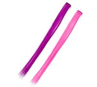 DECORNIJIA 10Pcs Clip In Hair Extensions Plain Color Straight Hair for Easy to Use Deep Purple Rose Red Natural-looking Lightweight