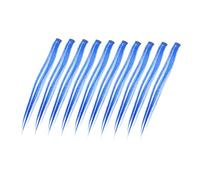 DECORNIJIA 10Pcs Colored Clip-in Human Hair Extensions Straight Hairpieces Easy to Attach Colored Hair Accessories for Wedding Party Concert and Daily Styling