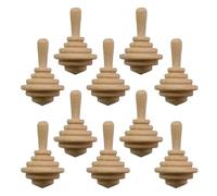 DECORNIJIA 10pcs DIY Wooden Gyroscope Unfinished Traditional Spinning Tops Stem Physics Craft for Montessori Learning Birthday Party Favors Hand-painted Activity
