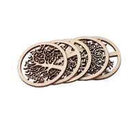 DECORNIJIA 10pcs DIY Wooden Slices for Crafts Smooth Round Log Discs Life Tree Ornaments Wooden Embellishments for Scrapbooking and Handmade Decoration