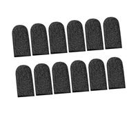 DECORNIJIA 10pcs Elastic Finger Covers Mobile Phone Finger Sleeves Sweat-resistant Nylon Protectors for Gaming and Touchscreen Use Black