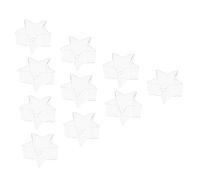 DECORNIJIA 10pcs Flame Retardant Plastic Candle Holders DIY Tool Star Shaped Candle Shells Lightweight Acrylic Molds for Bedroom Living Room Office Crafting