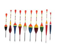 DECORNIJIA 10pcs Foamed Fishing Bobbers Set Fishing Floats for Live Bait Visible Responsive Fish Bite Buoys for Freshwater and Saltwater Anglers