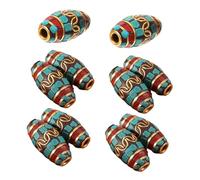 DECORNIJIA 10pcs Handmade Tibetan Beads Vintage Copper Spacers for Jewelry Making Nepal Buddha Beads for Bracelet Necklace Earring Crafts Artisan Buddhist Decorative Supplies