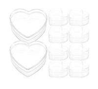 DECORNIJIA 10Pcs Heart Shaped Candy Boxes 64X54X30Mm Sweet Treat Containers for Valentine’S Day Wedding Party Favors Jewelry Trinket Storage