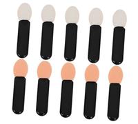 DECORNIJIA 10pcs Mini Eyeshadow Sponge Sticks and Lip Brush Set Small Eye Shadow Applicator for Precise Eyeliner, Crease and Concealer Application, Cosmetic Makeup Tool for Women Beginners