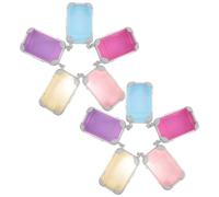 DECORNIJIA 10pcs Mini Transparent Suitcase Candy Boxes Small Portable Storage Containers in Lake Blue Pink Rose Red Light Purple Bright Yellow Multipurpose Party Favor Holders for Wedding