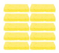 DECORNIJIA 10pcs Natural Wood Pulp Cleaning Sponges Multi-Purpose Dish Scrubbers Absorbent Non-Sticky Kitchen Washing Pads for Pots Tables Walls and Surfaces
