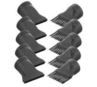 DECORNIJIA 10pcs Professional Hair Dryer Nozzles and Combs Heat Resistant Styling Tools for Smooth Blow Drying and Detangling Natural Hair