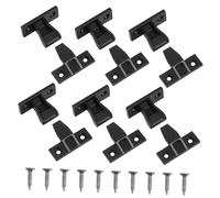 DECORNIJIA 10pcs Push Fittings Cabinet Clips Adjustable False Front Cabinet Latches Corner Buckle Connectors for Furniture Panel Fixing Invisible Fasteners
