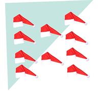 DECORNIJIA 10pcs Red Wine Bottle Cap Stoppers Reusable Wine Decoration Hat Shape Stopper Christmas