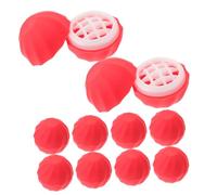 DECORNIJIA 10pcs Refillable Sphere Lip Balm Containers Pink Plastic Lipstick Holders Compact for Women Easy to Fill Storage for Natural Balm Crayon Lipstick Travel Use