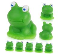 DECORNIJIA 10pcs Resin Mini Frogs with Blue Eyes Ornaments for Home and Desktop Decoration Detailed Miniature Animal Figurines Safe and Fade-resistant Micro Landscape Accessories