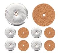 DECORNIJIA 10pcs round Oil Float Wick Holders for Buddha Lamps, Reusable Temple Oil Lamp Floating Discs, Silver Enshrine Pooja Wick Floats for Devotion and Ritual Use
