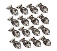 DECORNIJIA 10pcs Silver Diy Carp Bag Pendants Charm for Jewelry Making Keychain Accessories Suitable for Craft Lovers and Handmade Decorations