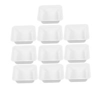 DECORNIJIA 10pcs Square Plastic Weighing Boats Laboratory Sample Trays Reusable Weigh Pans for Precise Measurement Medical Chemistry Use