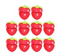 DECORNIJIA 10pcs Strawberry Shaped Hair Curlers for Women, Sponge Rollers with Heatless Curls and Quick Application, Red Sponge Hair Rollers for Overnight and Daily Use