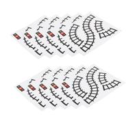DECORNIJIA 10pcs Train Track Wall Stickers Traffic Sign Decals Nondamaging Adhesive for Boys and Girls Rooms Play Areas