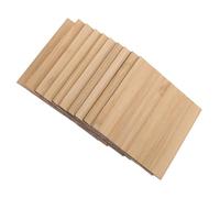 DECORNIJIA 10pcs Unfinished Square Wood Coasters 8cm DIY Crafting Wooden Blanks Smooth Plain Wood Slices for Engraving and Painting Art Projects