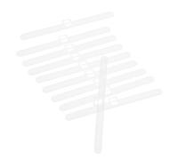 DECORNIJIA 10pcs Vertical Blind Replacement Slats and Plastic Double Hole Brackets Window Blind Replacement Parts Repair Accessories for Vertical Curtains Home Use