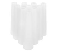 DECORNIJIA 10pcs White Tapered Plastic Yarn Cones 3°30′ Crochet Bobbins Knitting Spools Sewing Machine Accessories for Yarn Storage and Craft Projects