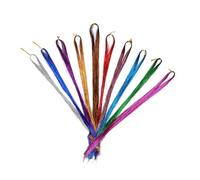 DECORNIJIA 10pcs Women's Colored Synthetic Hairpieces Shiny Artificial Hair Extensions Long Straight Wigs Fashionable Hair Accessories for Parties Daily Wear