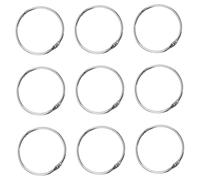 DECORNIJIA 12 Pcs Silver Metal Shower Curtain Rings Bathroom Curtain Hoops for Easy Installation and Smooth Sliding Decorative Rings for Home and Bath Drapes