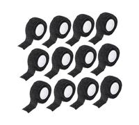 DECORNIJIA 12 roll Black Cohesive Self Adherent Wrap Nonwoven Athletic Stretchable Medical Tape for Sports and Outdoor Use