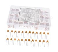 DECORNIJIA 1200pcs Monolithic Multilayer Ceramic Capacitor Kit Values Assortment Industrial Electrical Capacitors for Audio Power Supply Applications with Storage Box