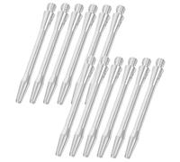 DECORNIJIA 12Pcs Aluminum Dart Shafts Threaded Metal Stems for Tip Darts Replacement Accessories and Easy to Install for Professional and Amateur Players