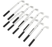DECORNIJIA 12pcs Black Metal Golfing Ballpoint Pens Mini Putter Design for Golf Fans School Office Supplies Novelty Desk Writing Instruments