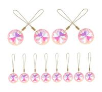 DECORNIJIA 12pcs Crystal Flower Sun Catcher Ornaments for Christmas Tree Wedding Car Hanging Decorations Reusable Prism Suncatcher Home Decor