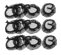DECORNIJIA 12pcs High Elasticity Hair Net for Ballet and Dance Buns Invisible Black Bun Covers for Women Nurses and Reusable Large Drawstring Hair Nets for Tidy Hairstyle Maintenance
