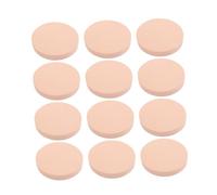 DECORNIJIA 12pcs Large Skin Color Powder Puff Makeup Sponges Dry and Wet Use Round Cosmetic Blending Puff for Facial Beauty Salon Home Travel