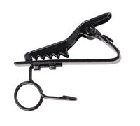 DECORNIJIA 12Pcs Metal Lapel Tie Clips Black Mini Lavalier Microphone Mic Clips with High Elasticity for Voice Chat Video Conferencing and Online Karaoke