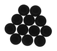 DECORNIJIA 12pcs Mini Black Top Hats for Crafts DIY Doll Accessories Christmas Decoration Hats Tiny Flocking Caps for Dollhouse Ornaments Party Decor