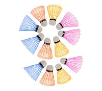 DECORNIJIA 12pcs Plastic Badminton Shuttlecock Training Balls for Indoor Outdoor Use with Stable Flight Path and Enhanced Accuracy for Youth Players