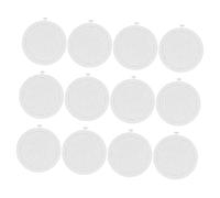DECORNIJIA 12pcs Round Plastic Mesh Canvas Sheets Circle Base for Knitting Handbag Bottoms DIY Crochet Bag Foundations Craft Supplies